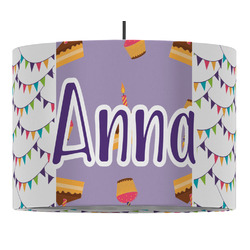 Happy Birthday 16" Drum Pendant Lamp - Fabric (Personalized)