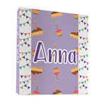 Happy Birthday 3 Ring Binder - Full Wrap - 1" (Personalized)