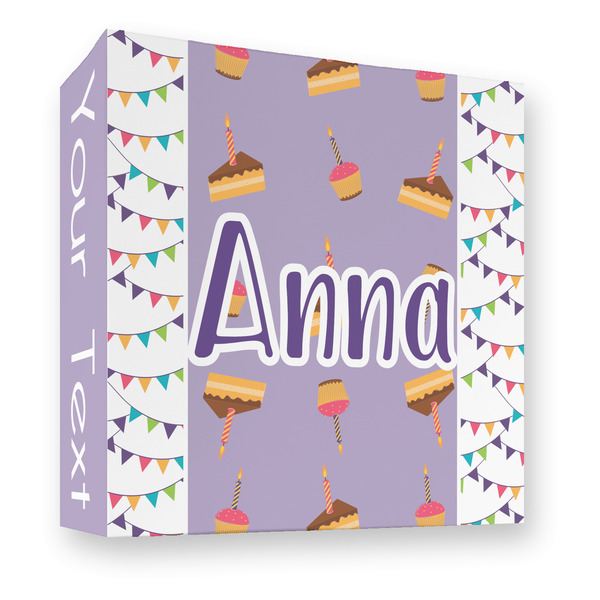 Custom Happy Birthday 3 Ring Binder - Full Wrap - 3" (Personalized)