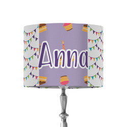 Happy Birthday 8" Drum Lamp Shade - Fabric (Personalized)