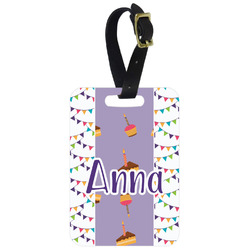 Happy Birthday Metal Luggage Tag w/ Name or Text