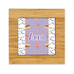 Happy Birthday Bamboo Trivet with Ceramic Tile Insert (Personalized)