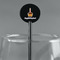 Happy Birthday Black Plastic 5.5" Stir Stick - Round - Main