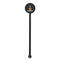 Happy Birthday Black Plastic 5.5" Stir Stick - Round - Single Stick