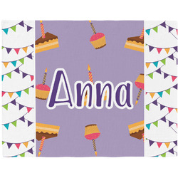 Happy Birthday Woven Fabric Placemat - Twill w/ Name or Text