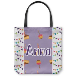 Happy Birthday Canvas Tote Bag - Small - 13"x13" (Personalized)
