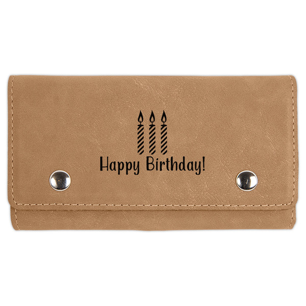 Custom Happy Birthday Cards & Dice Set - Light Brown (Personalized)