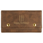 Happy Birthday Cards & Dice Set - Rustic Brown (Personalized)