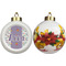 Happy Birthday Ceramic Christmas Ornament - Poinsettias (APPROVAL)