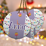 Happy Birthday Ceramic Ornament w/ Name or Text