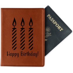 Happy Birthday Passport Holder - Faux Leather (Personalized)