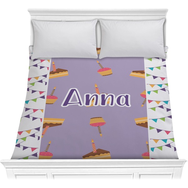 Custom Happy Birthday Comforter - Full / Queen (Personalized)