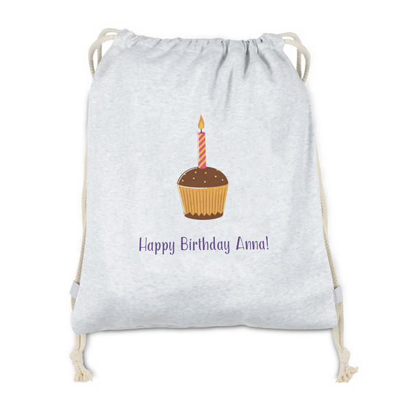 Custom Happy Birthday Drawstring Backpack - Sweatshirt Fleece (Personalized)