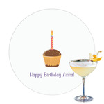 Happy Birthday Printed Drink Topper - 3.25" (Personalized)