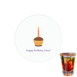 Happy Birthday Printed Drink Topper - 1.5" (Personalized)