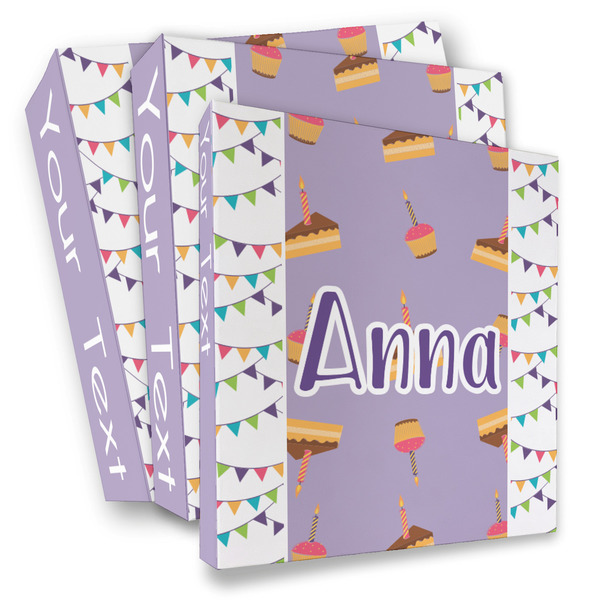 Custom Happy Birthday 3 Ring Binder - Full Wrap (Personalized)