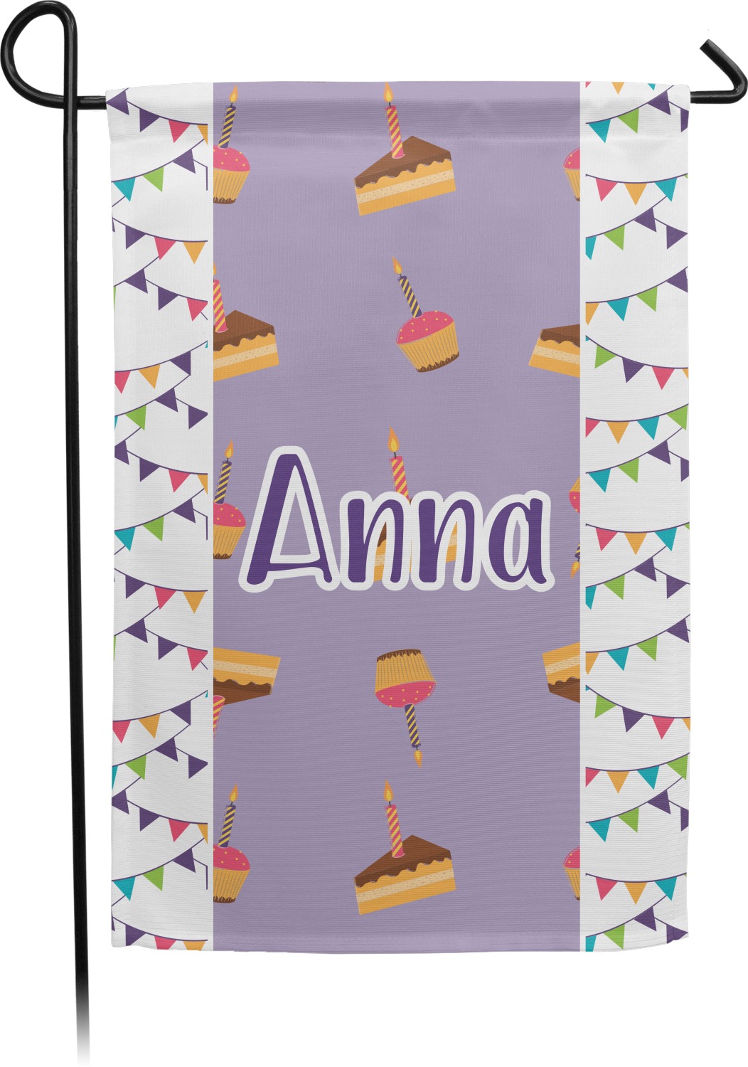 Happy Birthday Double Sided Garden Flag With Pole (Personalized ...