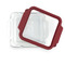 Happy Birthday Glass Cake Dish - FRONT w/lid  (8x8)