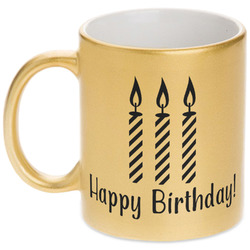 Happy Birthday Metallic Mug (Personalized)