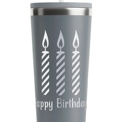 Happy Birthday RTIC Everyday Tumbler with Straw - 28oz - Grey - Double-Sided (Personalized)