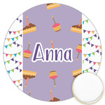 Happy Birthday Printed Cookie Topper - 3.25" (Personalized)