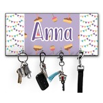 Happy Birthday Key Hanger w/ 4 Hooks w/ Name or Text