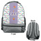 Happy Birthday Large Backpack - Gray - Front & Back View