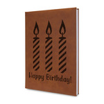 Happy Birthday Leather Sketchbook - Small - Double Sided (Personalized)