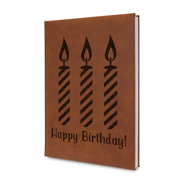 Custom Happy Birthday Leather Sketchbook - Small - Single Sided (Personalized)