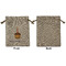 Happy Birthday Medium Burlap Gift Bag - Front Approval