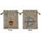 Happy Birthday Medium Burlap Gift Bag - Front and Back