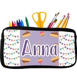 Happy Birthday Neoprene Pencil Case - Small w/ Name or Text