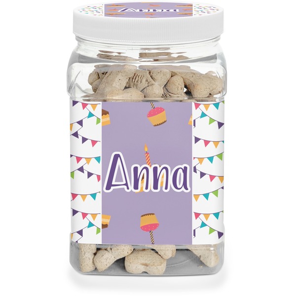 Custom Happy Birthday Dog Treat Jar (Personalized)