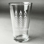 Happy Birthday Pint Glass - Engraved (Single) (Personalized)