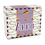 Happy Birthday Wood Recipe Box - Full Color Print (Personalized)