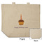 Happy Birthday Reusable Cotton Grocery Bag - Front & Back View