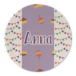 Happy Birthday Round Linen Placemat (Personalized)