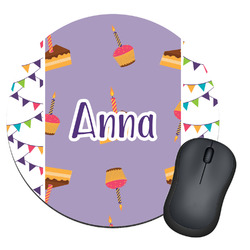 Happy Birthday Round Mouse Pad (Personalized)