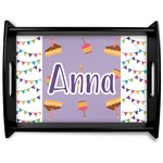 Happy Birthday Black Wooden Tray - Large (Personalized)