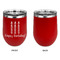 Happy Birthday Stainless Wine Tumblers - Red - Single Sided - Approval