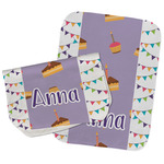 Happy Birthday Burp Cloths - Fleece - Set of 2 w/ Name or Text