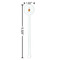 Happy Birthday White Plastic 5.5" Stir Stick - Round - Dimensions