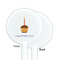 Happy Birthday White Plastic 5.5" Stir Stick - Single Sided - Round - Front & Back