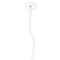 Happy Birthday White Plastic 7" Stir Stick - Oval - Single Stick