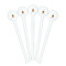 Happy Birthday White Plastic 7" Stir Stick - Round - Fan View