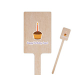 Happy Birthday 6.25" Rectangle Wooden Stir Sticks - Double Sided (Personalized)