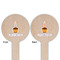 Happy Birthday Wooden 6" Food Pick - Round - Double Sided - Front & Back