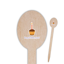 Happy Birthday Oval Wooden Food Picks (Personalized)