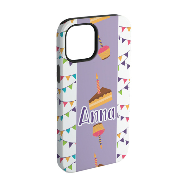 Custom Happy Birthday iPhone Case - Rubber Lined - iPhone 15 Pro (Personalized)