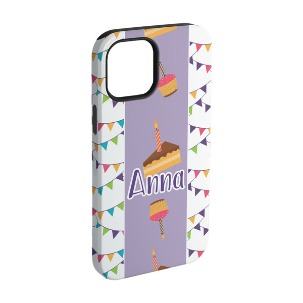 Custom Happy Birthday iPhone Case - Rubber Lined - iPhone 15 (Personalized)